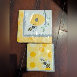 Party City Bee Themed Disposable Napkins - Yellow and Black